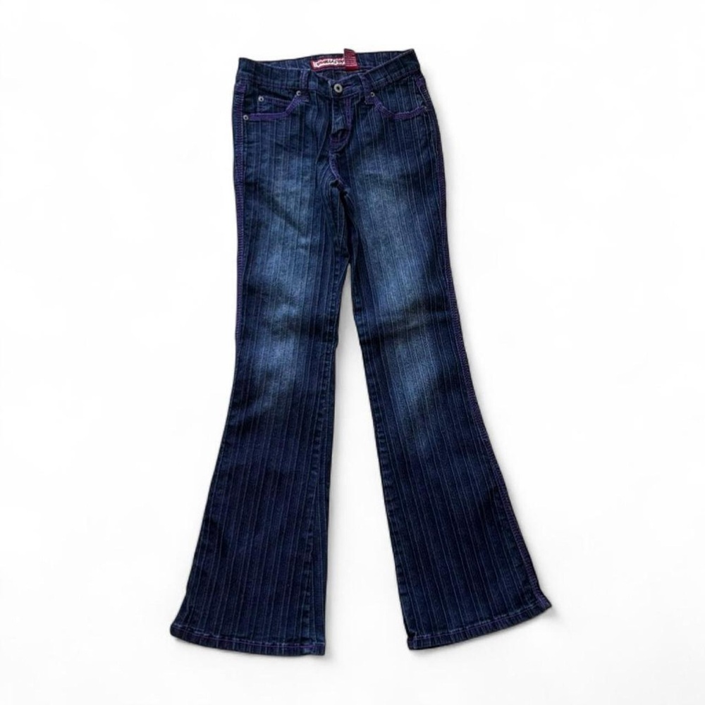 3 Vanilla Star Dark Blue Flare Jeans